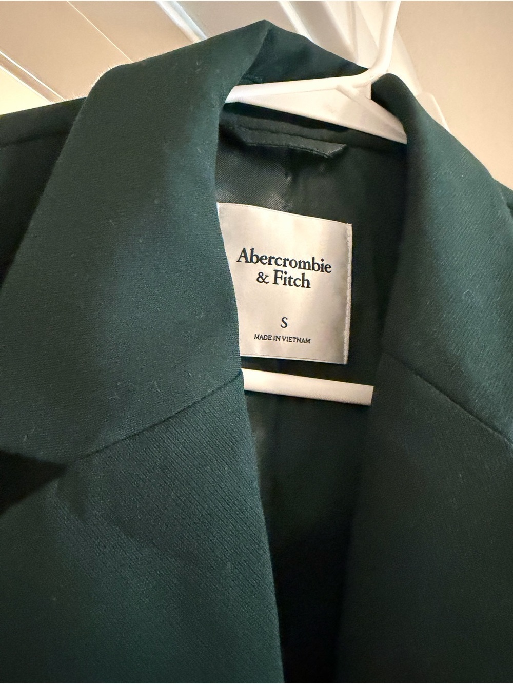 Abercrombie & Fitch Deep Green Single-Button Blazer - Picture 3 of 4